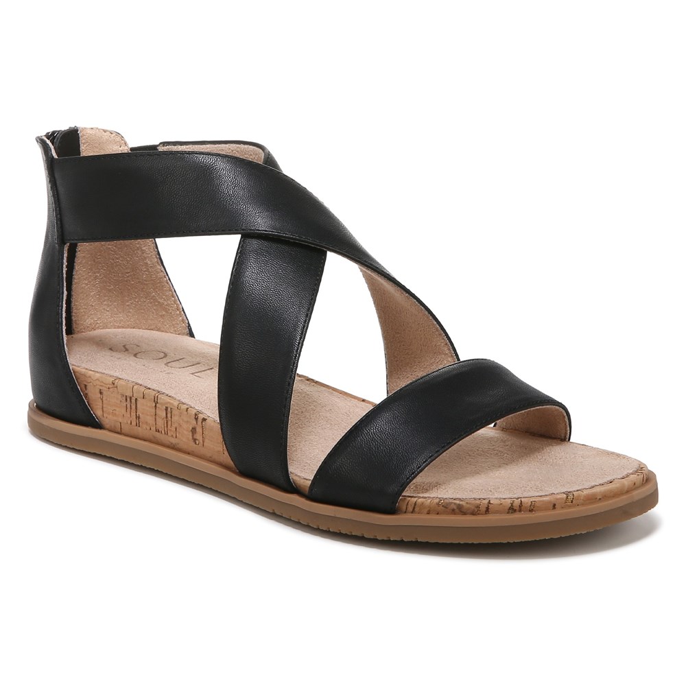Naturalizer SOUL Cindi Sandal - Black Leather Naturalizer SOUL Cindi Sandal - Black Leather