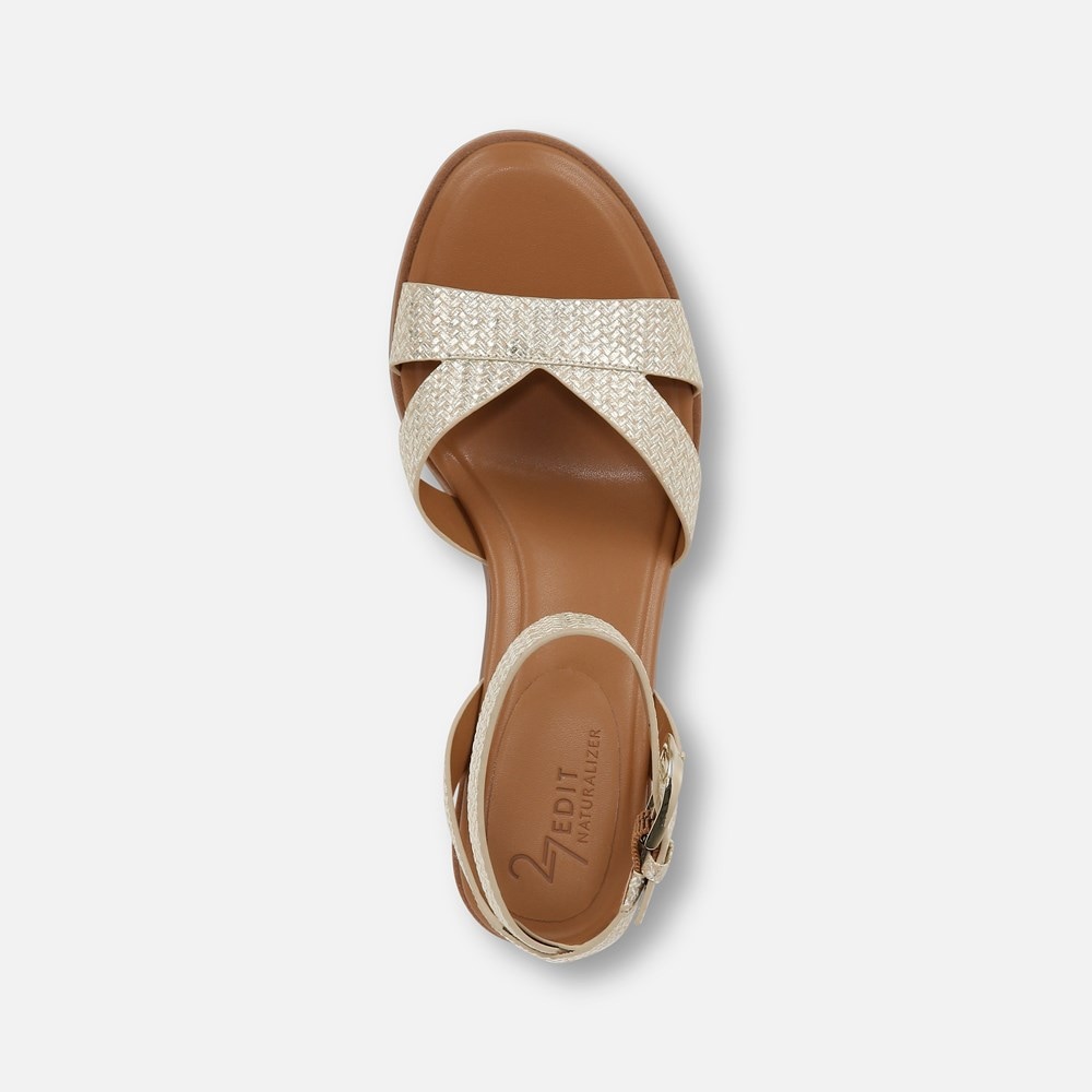 Naturalizer 27 EDIT Yumi Ankle Strap Sandal - Cremosa Taupe Leather Naturalizer 27 EDIT Yumi Ankle Strap Sandal - Cremosa Taupe Leather