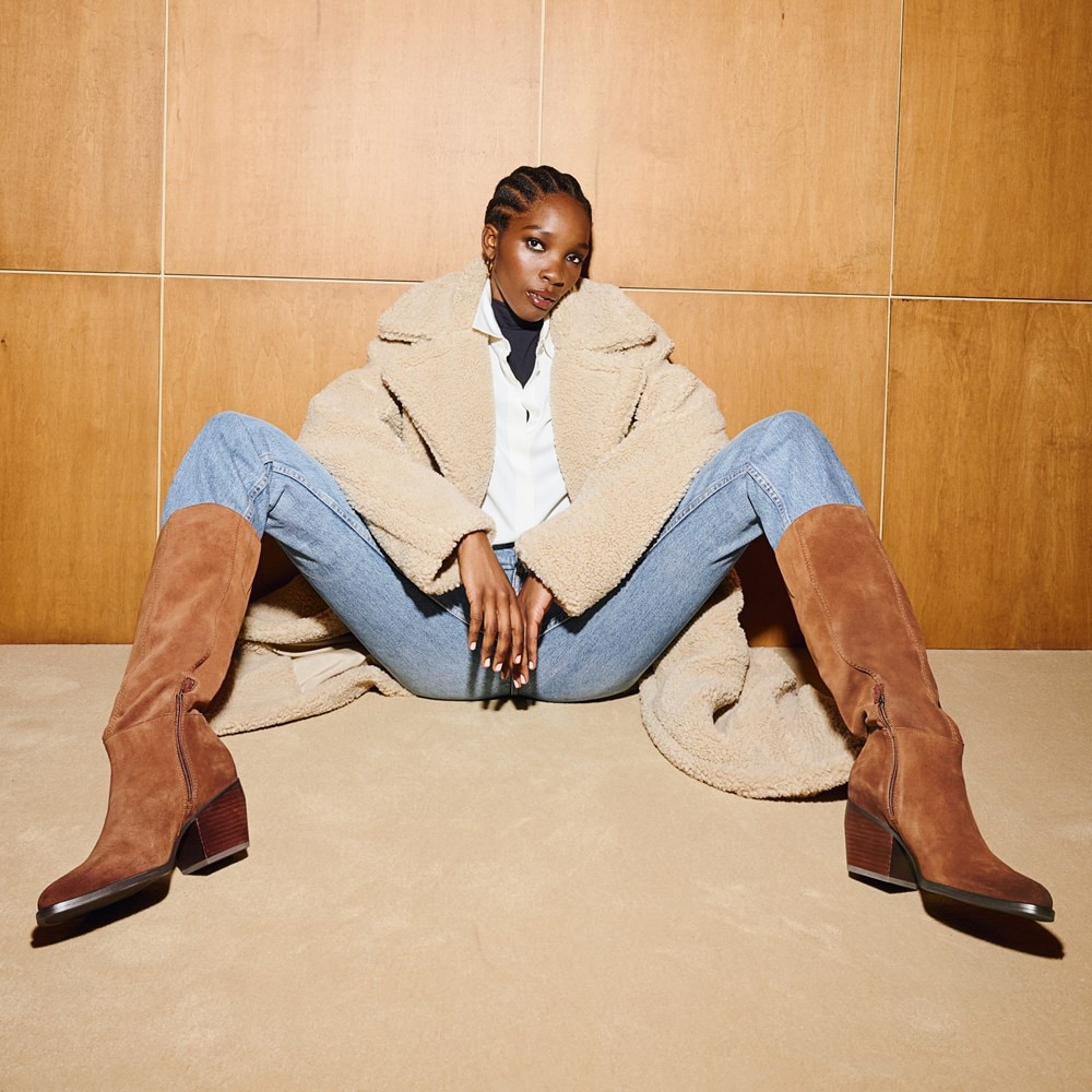 Naturalizer Fae Knee High Boot - Saddle Brown Suede Naturalizer Fae Knee High Boot - Saddle Brown Suede