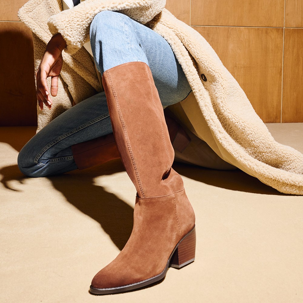 Naturalizer Fae Knee High Boot - Saddle Brown Suede Naturalizer Fae Knee High Boot - Saddle Brown Suede