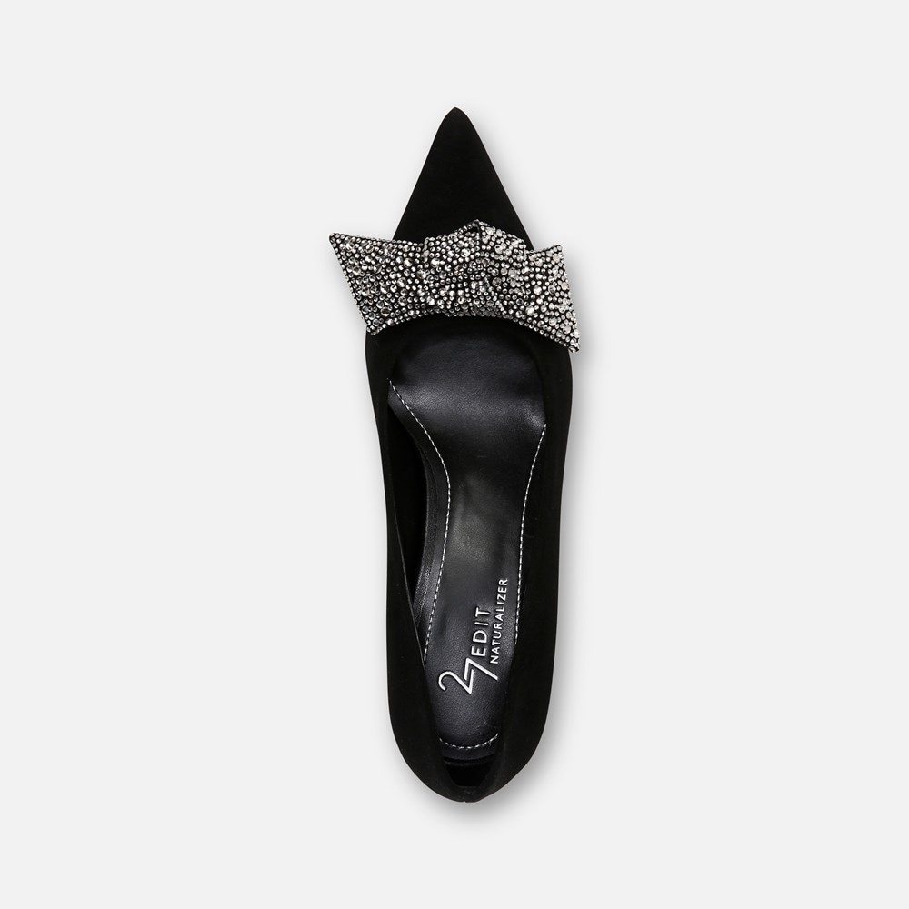 Naturalizer 27 EDIT Emery Bow Pump - Black Suede Naturalizer 27 EDIT Emery Bow Pump - Black Suede