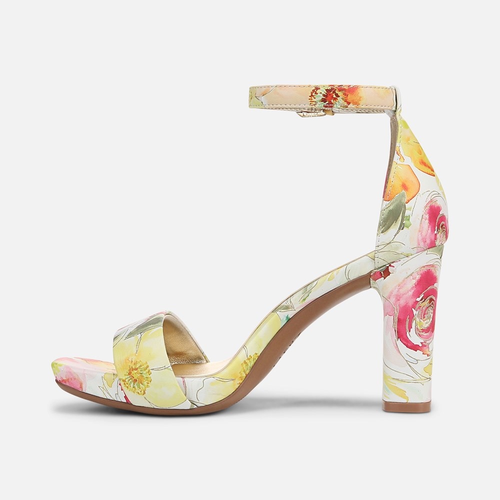 Naturalizer Joy Dress Sandal - Sunlight Yellow Floral Leather Naturalizer Joy Dress Sandal - Sunlight Yellow Floral Leather