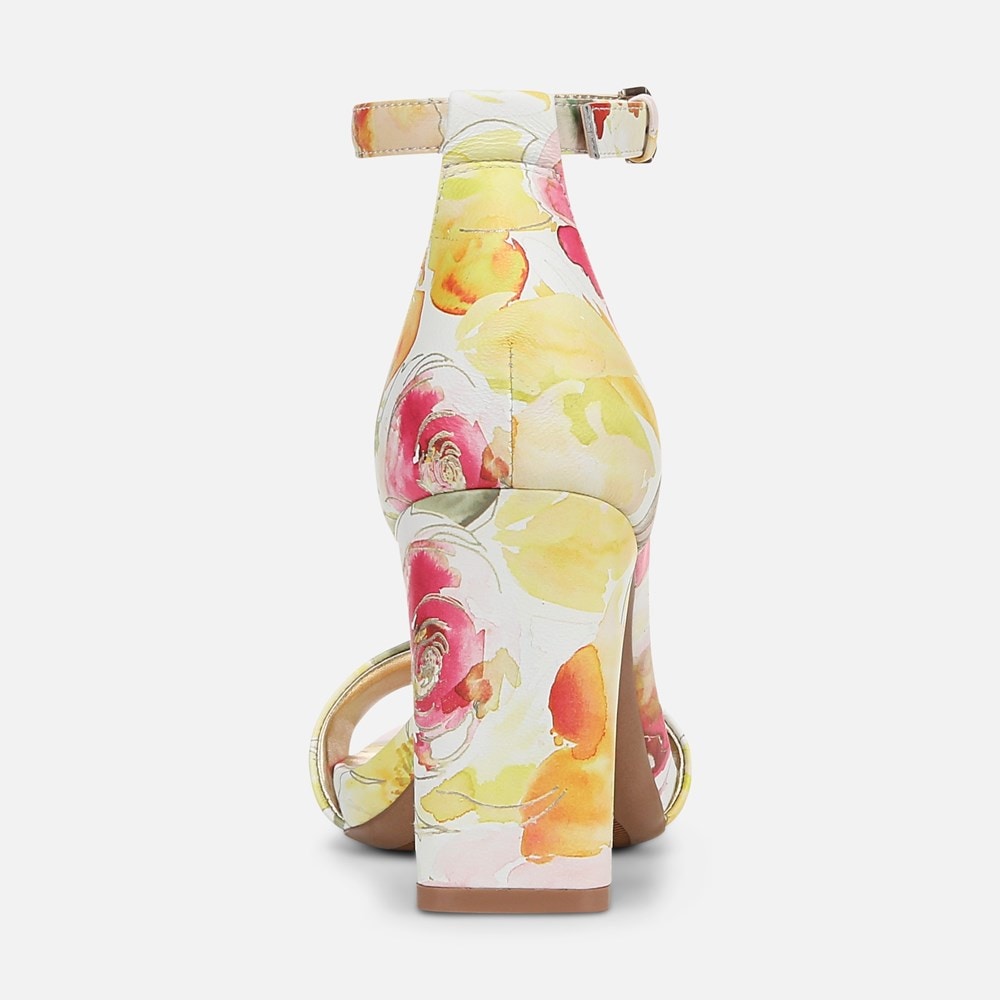 Naturalizer Joy Dress Sandal - Sunlight Yellow Floral Leather Naturalizer Joy Dress Sandal - Sunlight Yellow Floral Leather