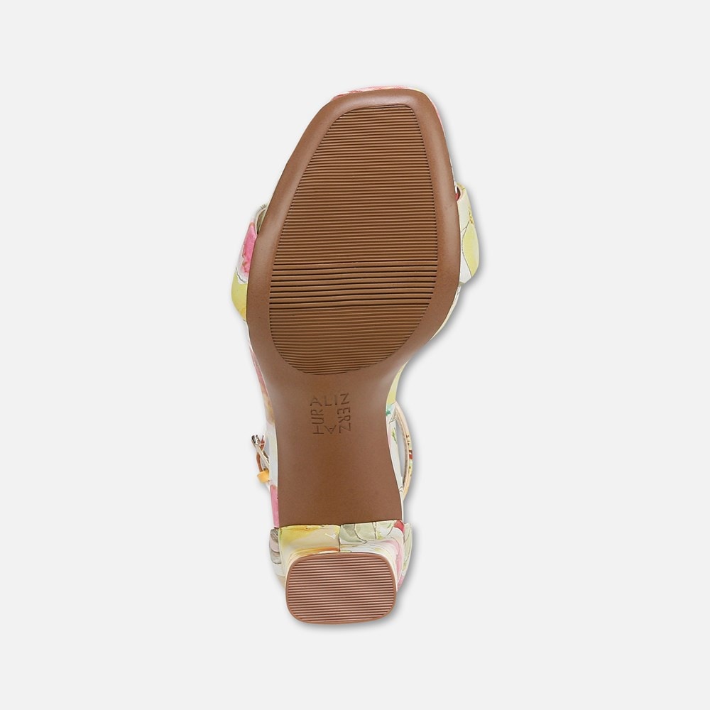 Naturalizer Joy Dress Sandal - Sunlight Yellow Floral Leather Naturalizer Joy Dress Sandal - Sunlight Yellow Floral Leather