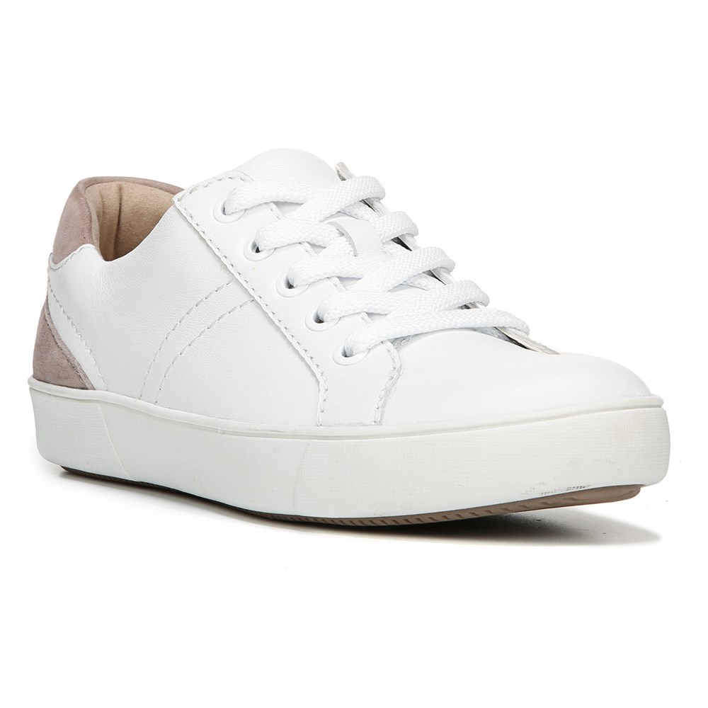 Naturalizer Morrison Sneaker - White/Taupe Leather Naturalizer Morrison Sneaker - White/Taupe Leather
