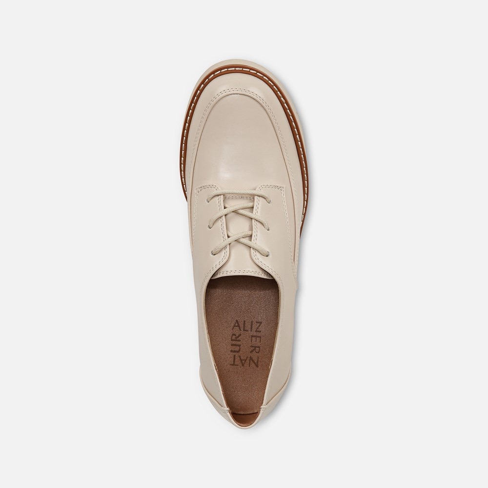 Naturalizer Darry Lace Oxford - Porcelain Faux Leather Naturalizer Darry Lace Oxford - Porcelain Faux Leather
