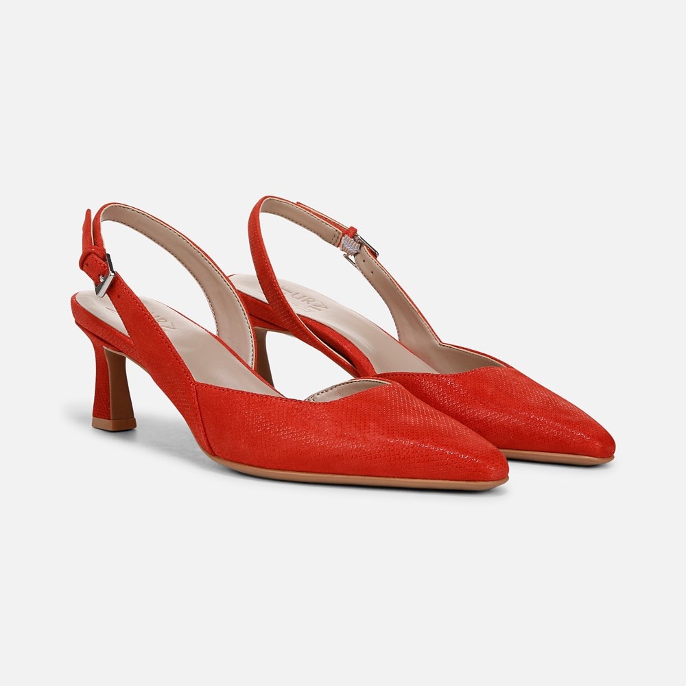 Naturalizer Dalary Slingback Pump - Maserati Red Suede Naturalizer Dalary Slingback Pump - Maserati Red Suede