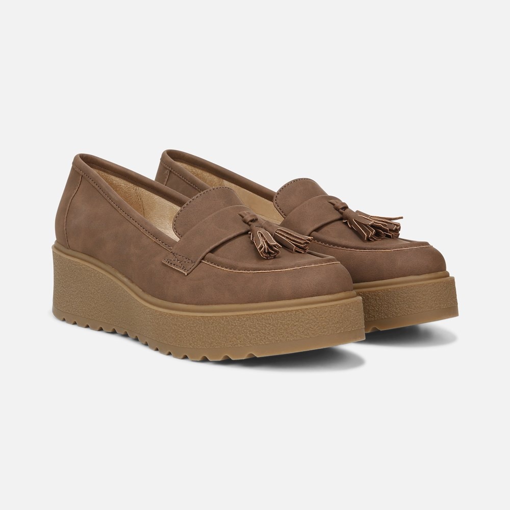 Naturalizer SOUL Josie Lug Loafer - Cinnamon Brown Synthetic Naturalizer SOUL Josie Lug Loafer - Cinnamon Brown Synthetic