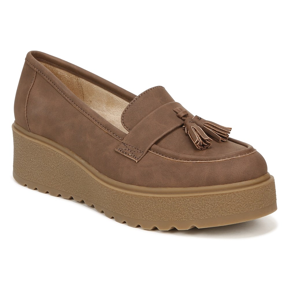 Naturalizer SOUL Josie Lug Loafer - Cinnamon Brown Synthetic Naturalizer SOUL Josie Lug Loafer - Cinnamon Brown Synthetic