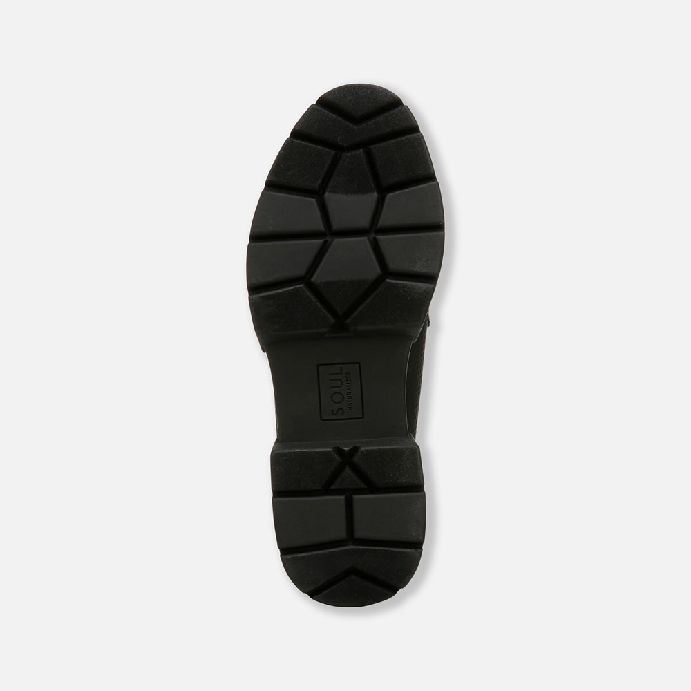 Naturalizer SOUL Ophelia Lug Sole Loafer - Black Faux Leather Naturalizer SOUL Ophelia Lug Sole Loafer - Black Faux Leather
