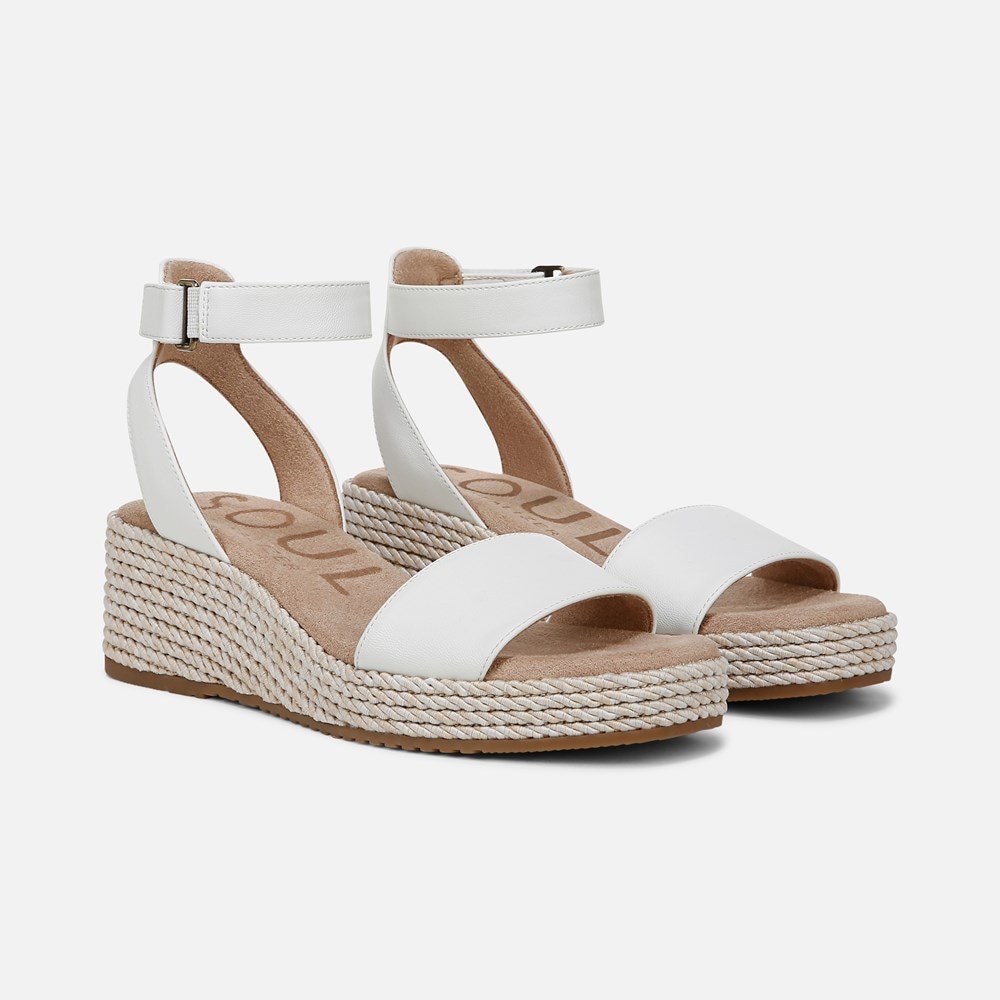 Naturalizer SOUL Gloria Espadrille - White Faux Leather