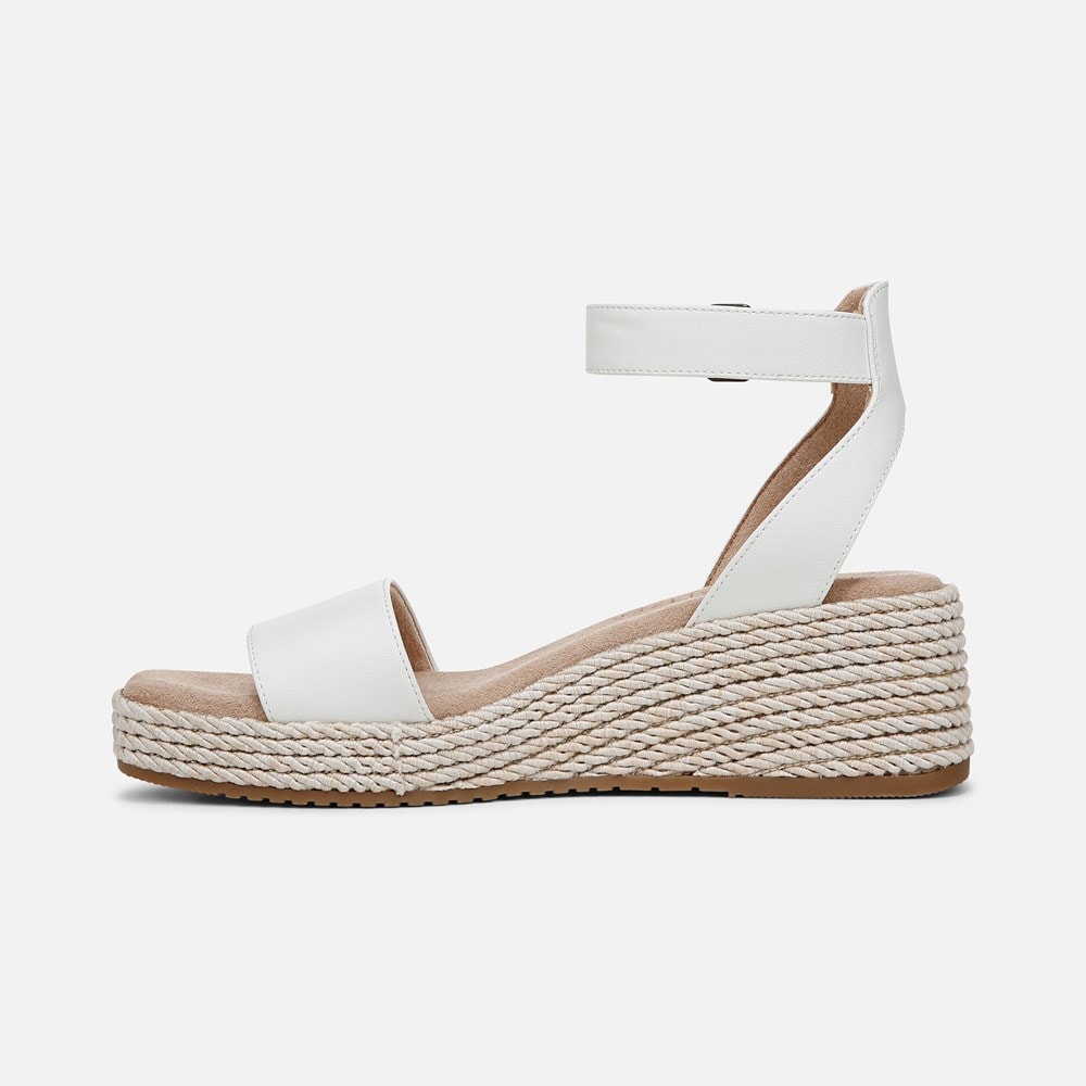 Naturalizer SOUL Gloria Espadrille - White Faux Leather Naturalizer SOUL Gloria Espadrille - White Faux Leather