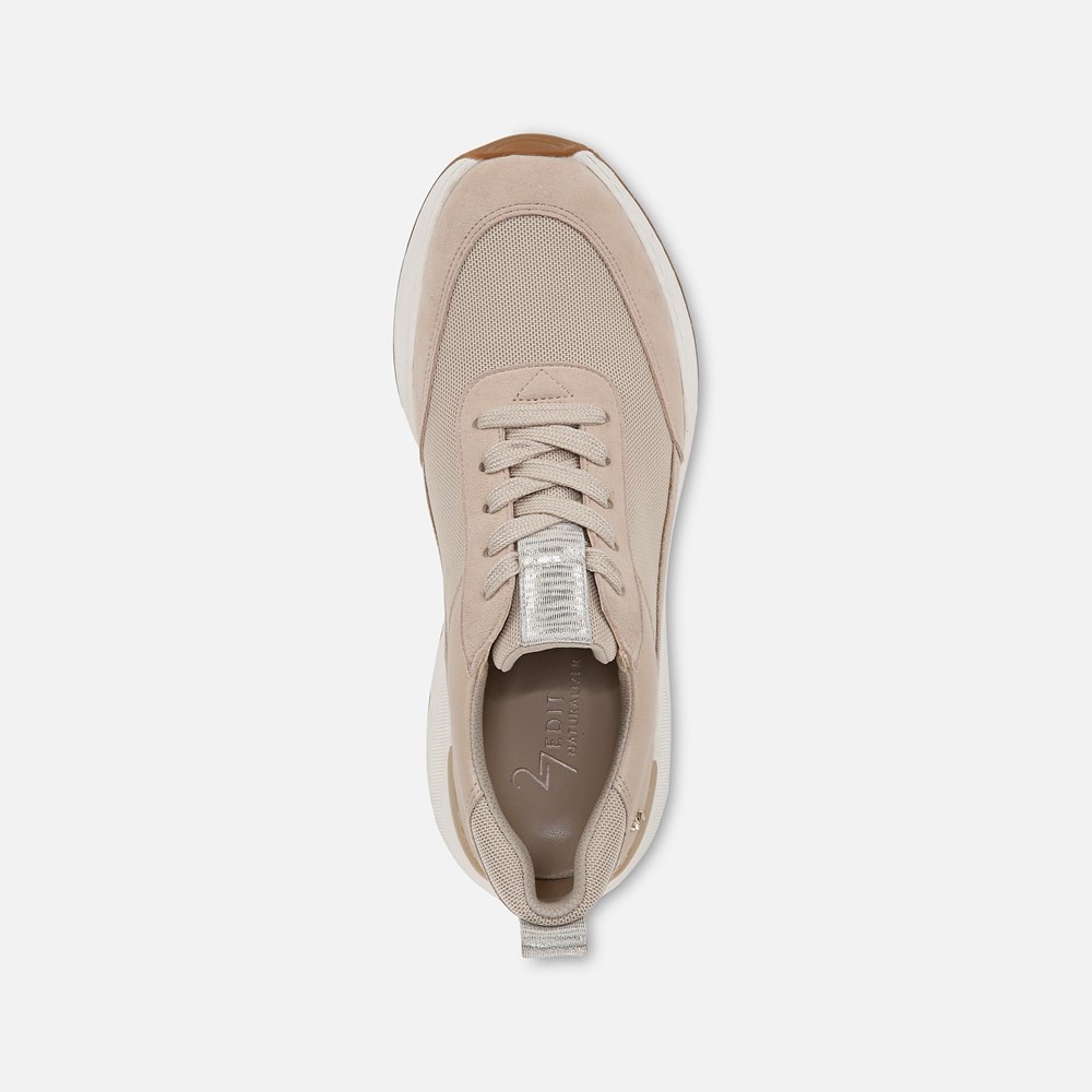 Naturalizer 27 EDIT Brooke Lace-up Sneaker - Coastal Tan Leather \\u0026 Mesh