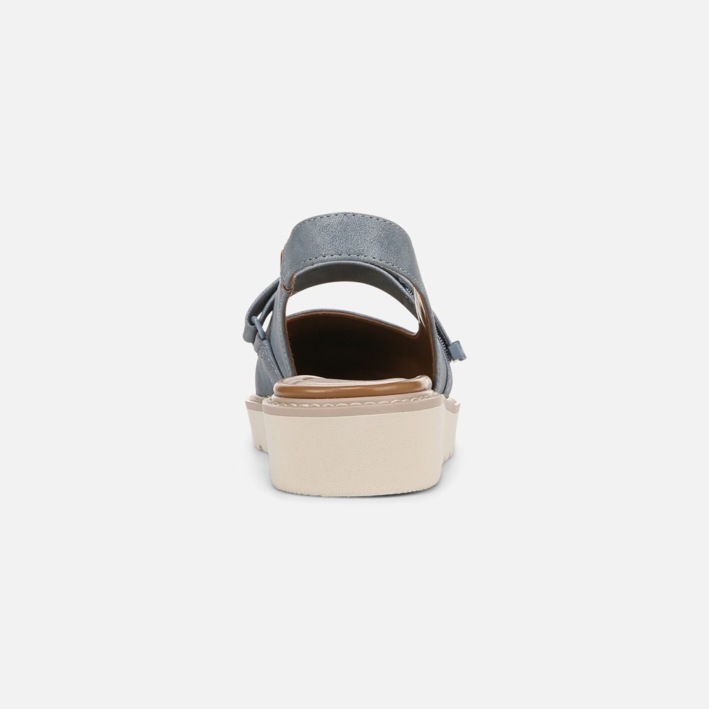 Naturalizer Edison Slingback Mary Jane - Mid Blue Faux Leather Naturalizer Edison Slingback Mary Jane - Mid Blue Faux Leather