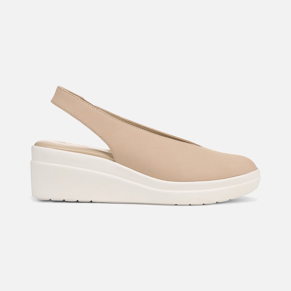 Naturalizer Sutton Slingback Wedge - Coastal Tan Nubuck Naturalizer Sutton Slingback Wedge - Coastal Tan Nubuck