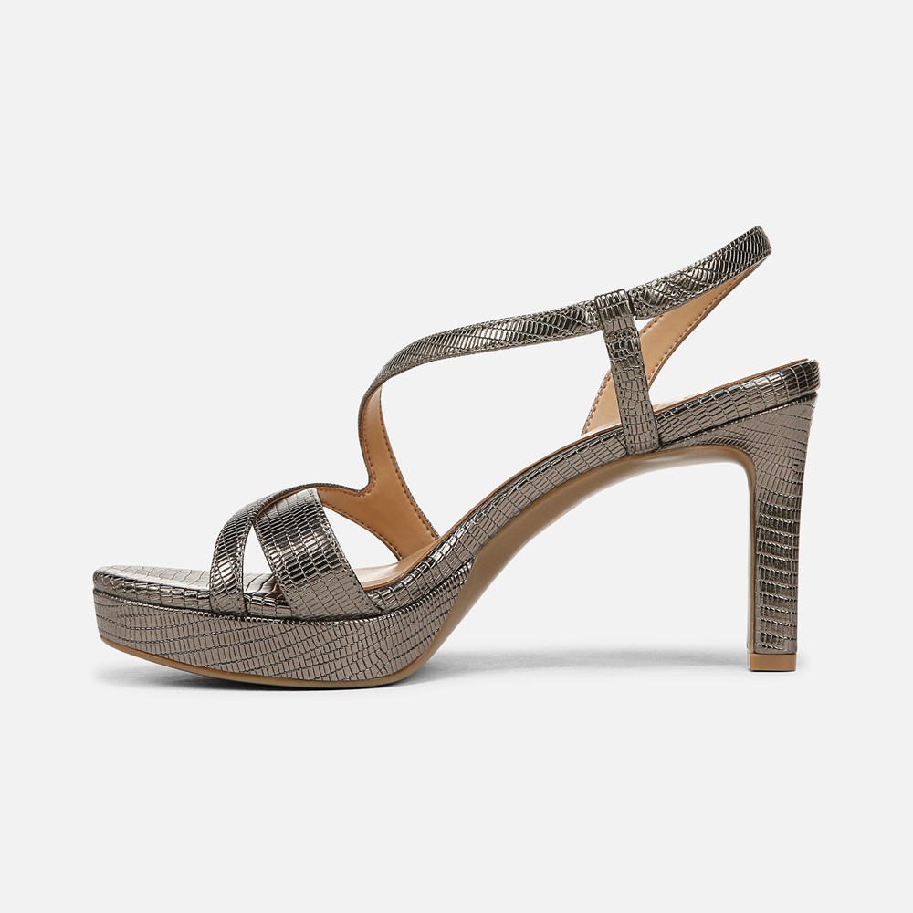 Naturalizer Abby Dress Sandal - Pewter Faux Leather Naturalizer Abby Dress Sandal - Pewter Faux Leather