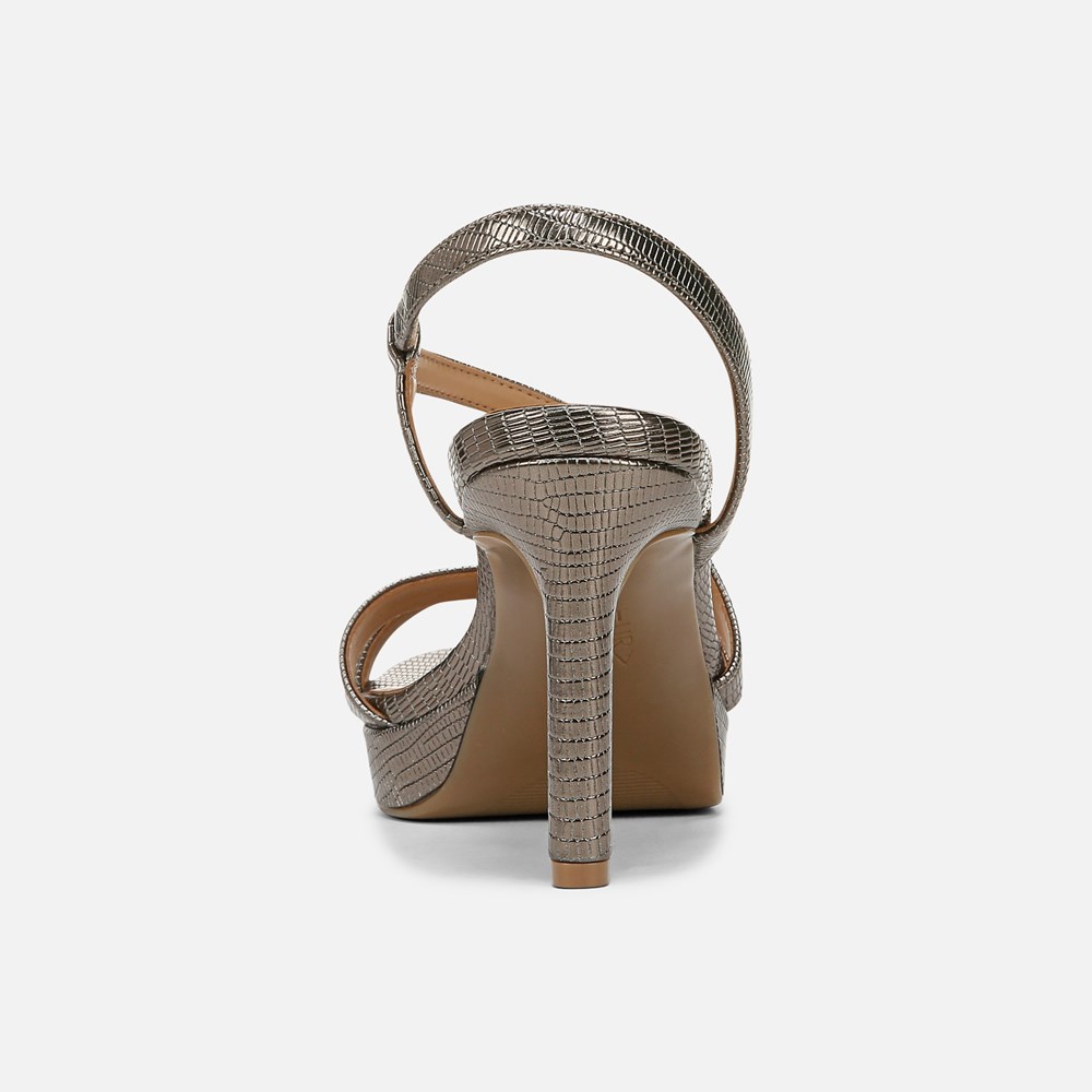 Naturalizer Abby Dress Sandal - Pewter Faux Leather Naturalizer Abby Dress Sandal - Pewter Faux Leather