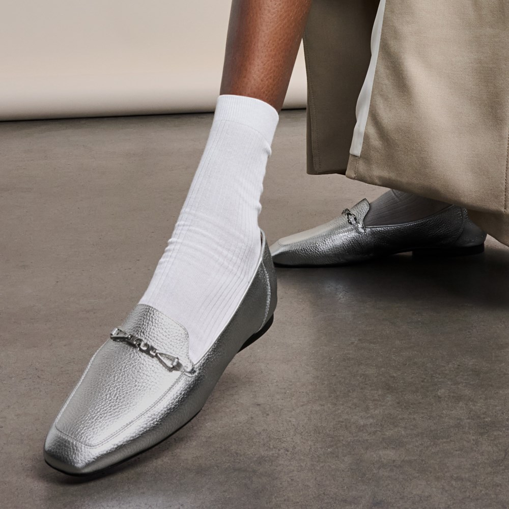 Naturalizer Cecilia Loafer - Silver Leather Naturalizer Cecilia Loafer - Silver Leather