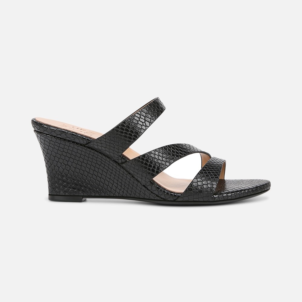 Naturalizer Breona Dress Sandal - Black Faux Snake Leather Naturalizer Breona Dress Sandal - Black Faux Snake Leather