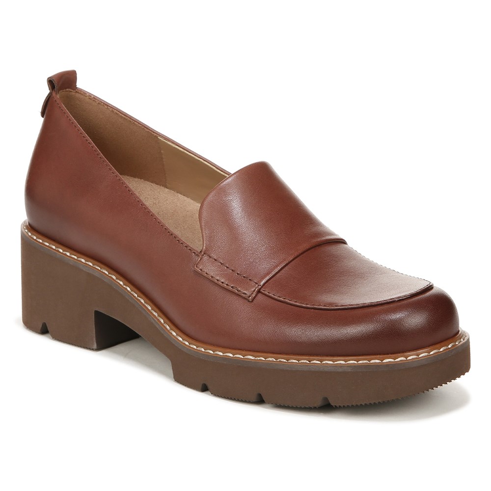 Naturalizer Darry Lug Sole Loafer - Cappuccino Brown Leather Naturalizer Darry Lug Sole Loafer - Cappuccino Brown Leather
