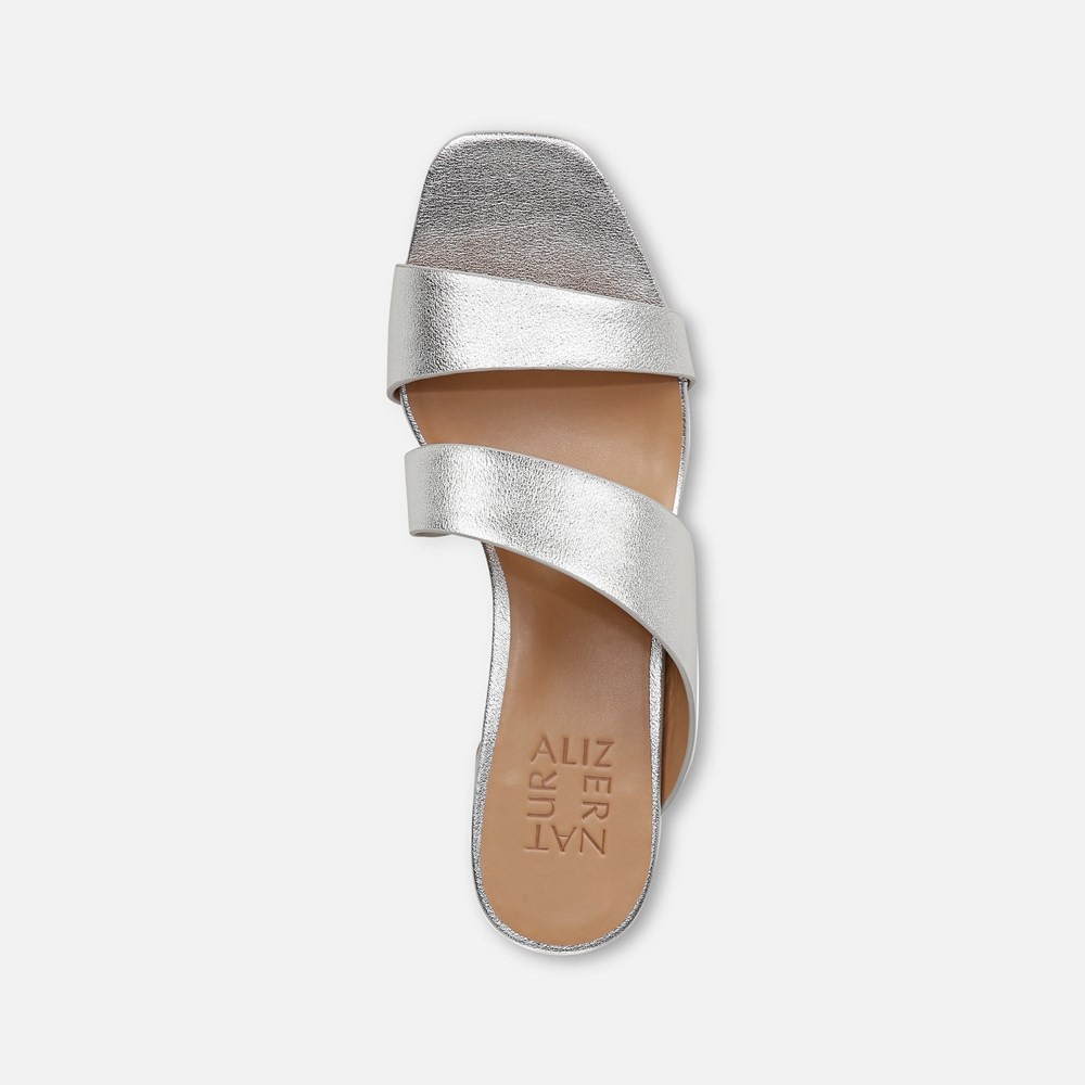 Naturalizer Inez Dress Sandal - Silver Faux Leather Naturalizer Inez Dress Sandal - Silver Faux Leather