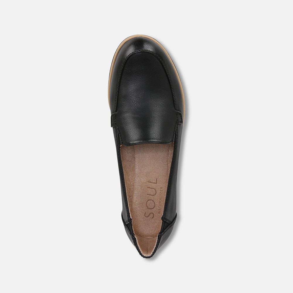 Naturalizer SOUL Idea Moc Loafer - Black Faux Leather Naturalizer SOUL Idea Moc Loafer - Black Faux Leather