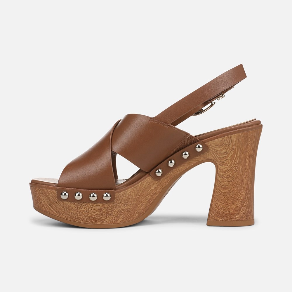 Naturalizer 27 EDIT Kirsten Platform Slingback - English Tea Brown Leather Naturalizer 27 EDIT Kirsten Platform Slingback - English Tea Brown Leather