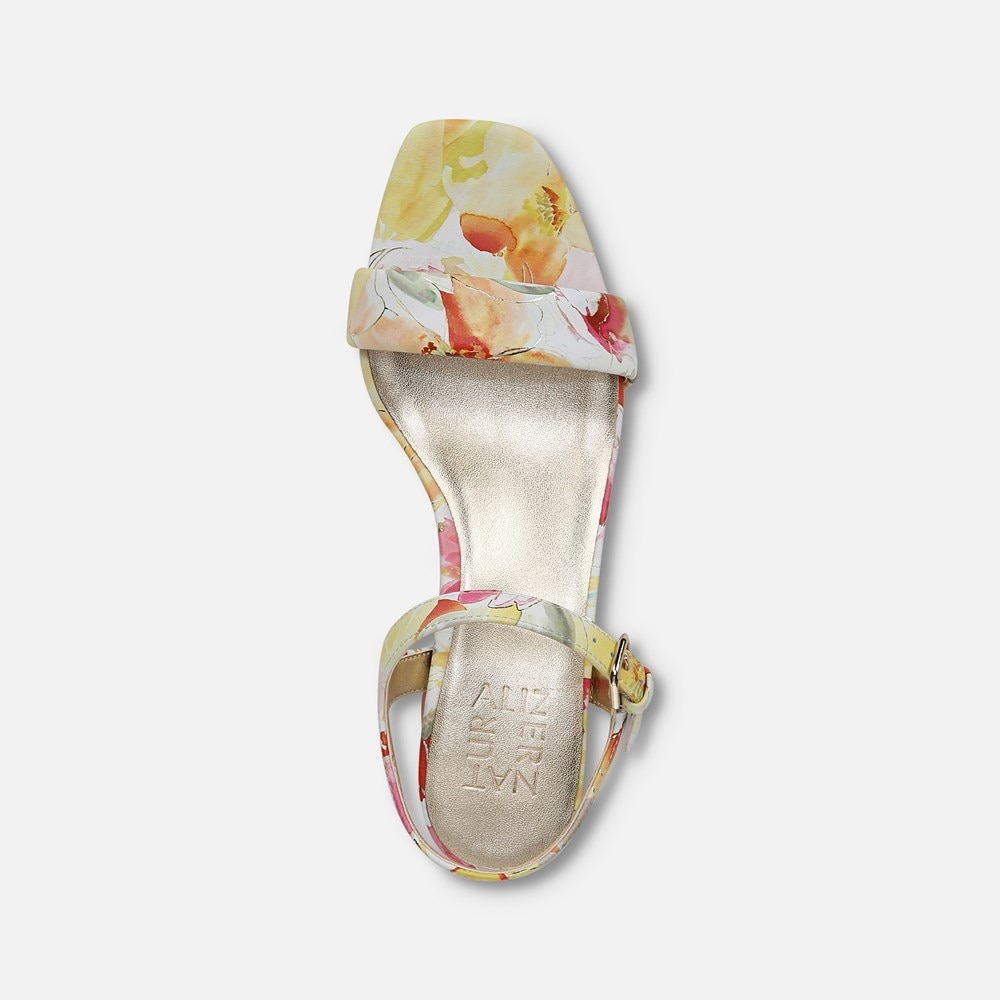Naturalizer Izzy Dress Sandal - Sunlight Yellow Floral Leather Naturalizer Izzy Dress Sandal - Sunlight Yellow Floral Leather