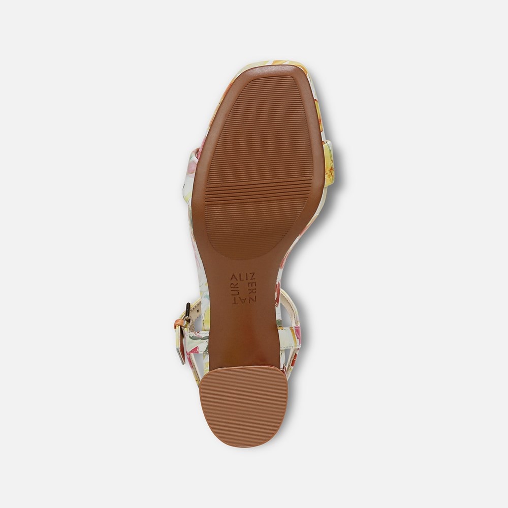Naturalizer Izzy Dress Sandal - Sunlight Yellow Floral Leather Naturalizer Izzy Dress Sandal - Sunlight Yellow Floral Leather