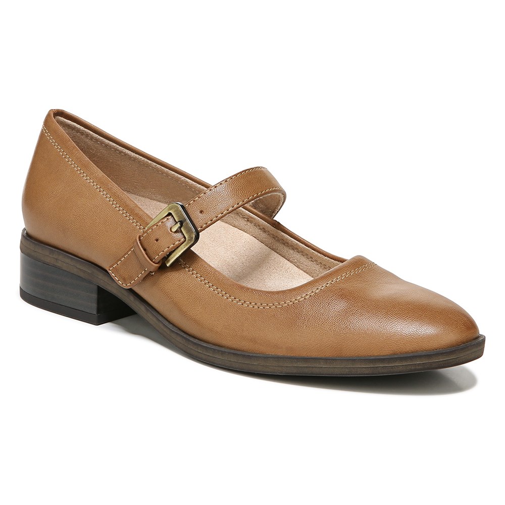 Naturalizer SOUL Ramona Mary Jane Flat - English Tea Brown Synthetic Naturalizer SOUL Ramona Mary Jane Flat - English Tea Brown Synthetic