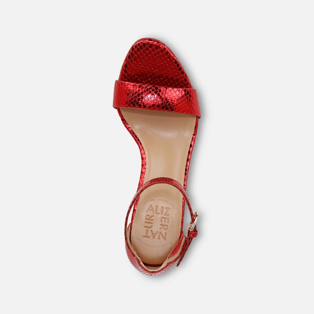 Naturalizer Limited Edition Vera Dress Sandal - Red Metallic Snake Print Leather Naturalizer Limited Edition Vera Dress Sandal - Red Metallic Snake Print Leather