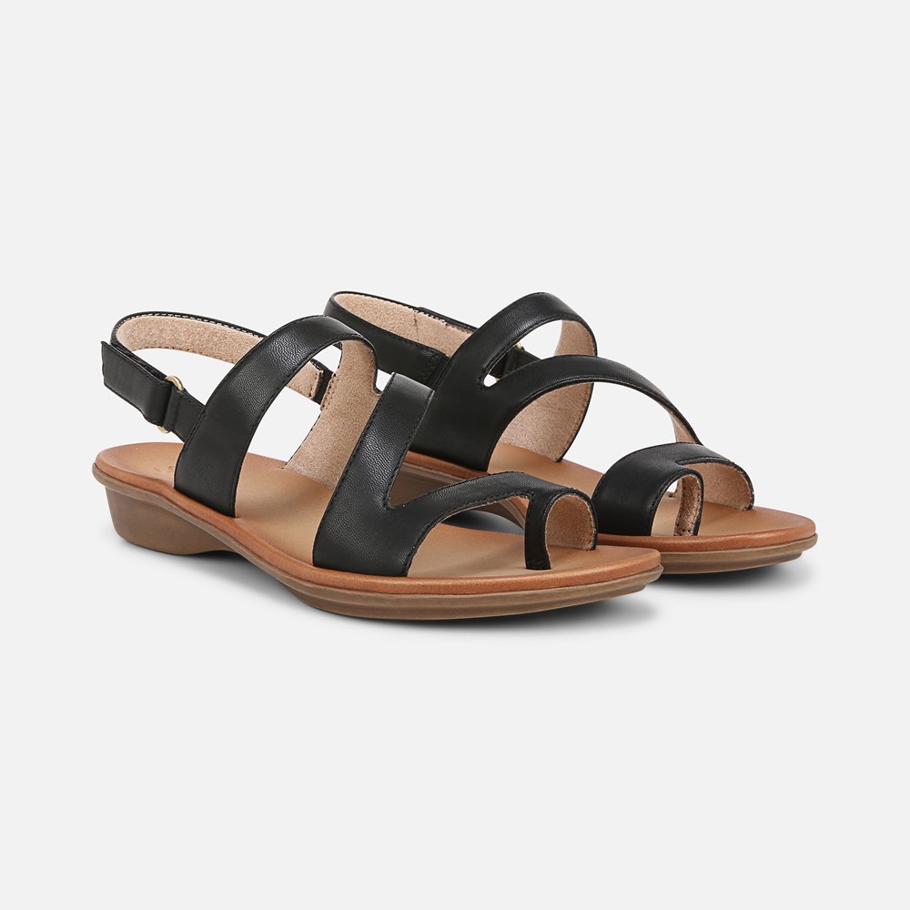 Naturalizer Soul Shakina Sandal - Black Faux Leather