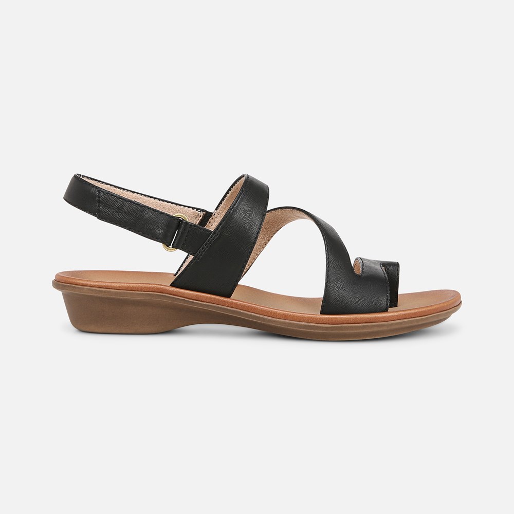 Naturalizer Soul Shakina Sandal - Black Faux Leather Naturalizer Soul Shakina Sandal - Black Faux Leather
