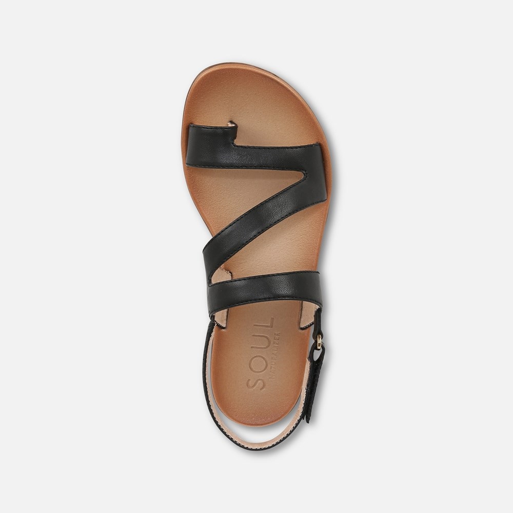 Naturalizer Soul Shakina Sandal - Black Faux Leather Naturalizer Soul Shakina Sandal - Black Faux Leather