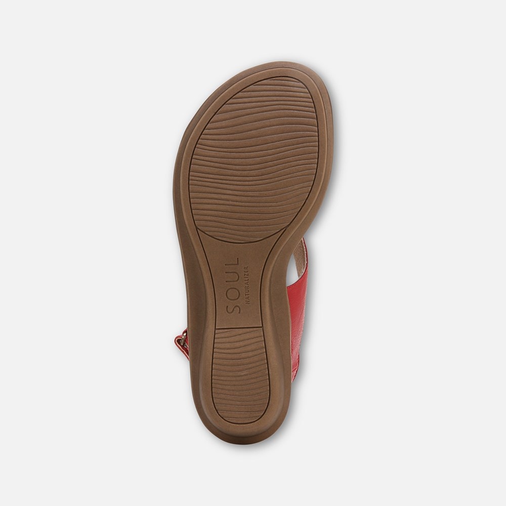 Naturalizer Soul Sivan Strappy Sandal - Ruby Red Faux Leather Naturalizer Soul Sivan Strappy Sandal - Ruby Red Faux Leather