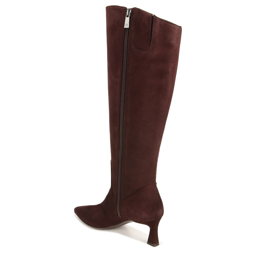 Naturalizer Deesha Wide Calf Knee High Boot - Mahogany Brown Suede Naturalizer Deesha Wide Calf Knee High Boot - Mahogany Brown Suede