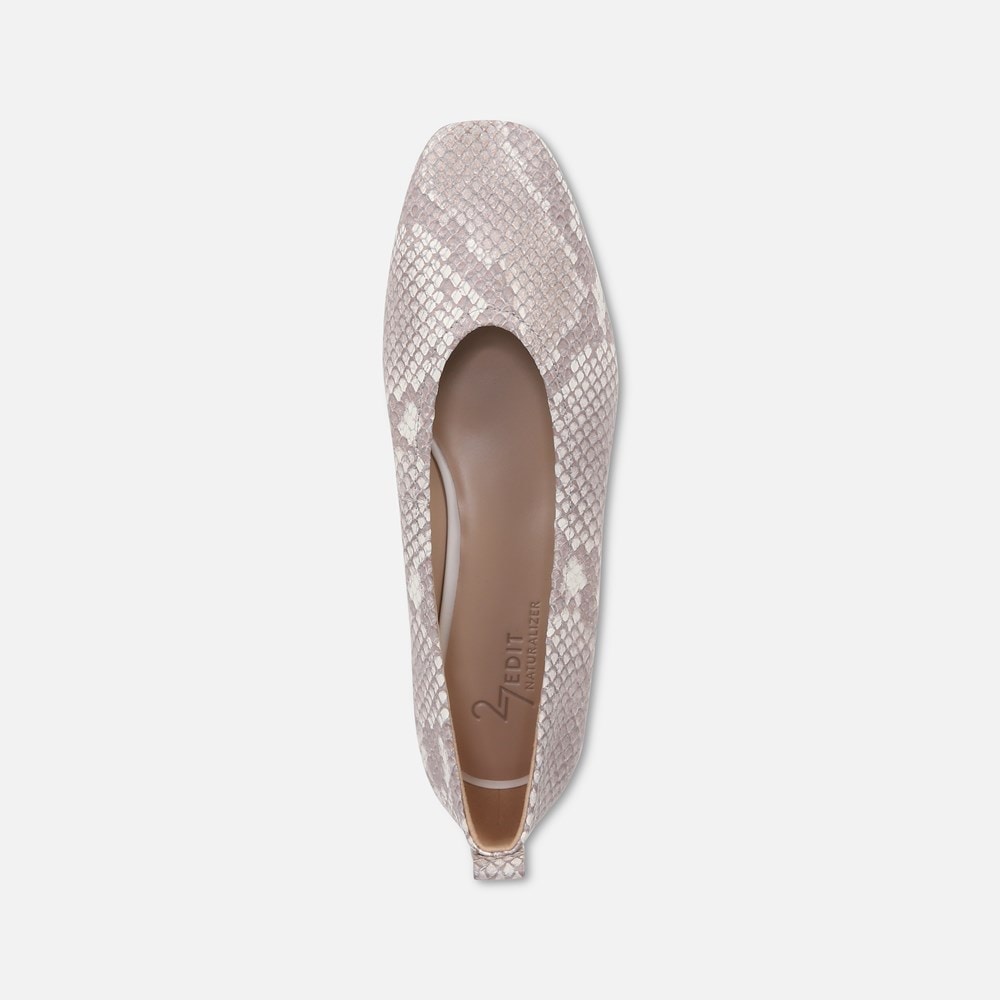 Naturalizer 27 Edit Carla Flat - White Snake Pattern Leather Naturalizer 27 Edit Carla Flat - White Snake Pattern Leather