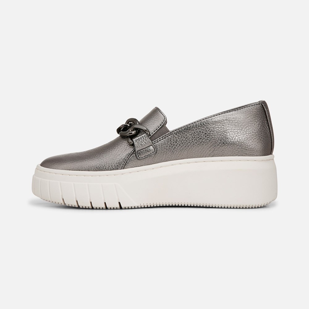 Naturalizer Daphne Slip on Sneaker - Pewter Leather Naturalizer Daphne Slip on Sneaker - Pewter Leather