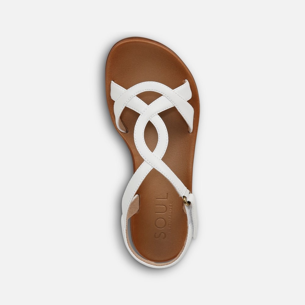 Naturalizer SOUL Solo Sandal - Smooth White Faux Leather Naturalizer SOUL Solo Sandal - Smooth White Faux Leather