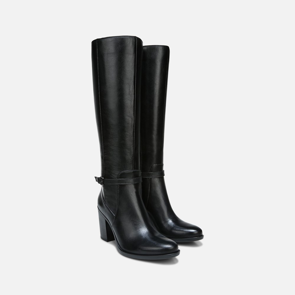 Naturalizer Kalina Narrow Calf Knee High Boot - Black Leather