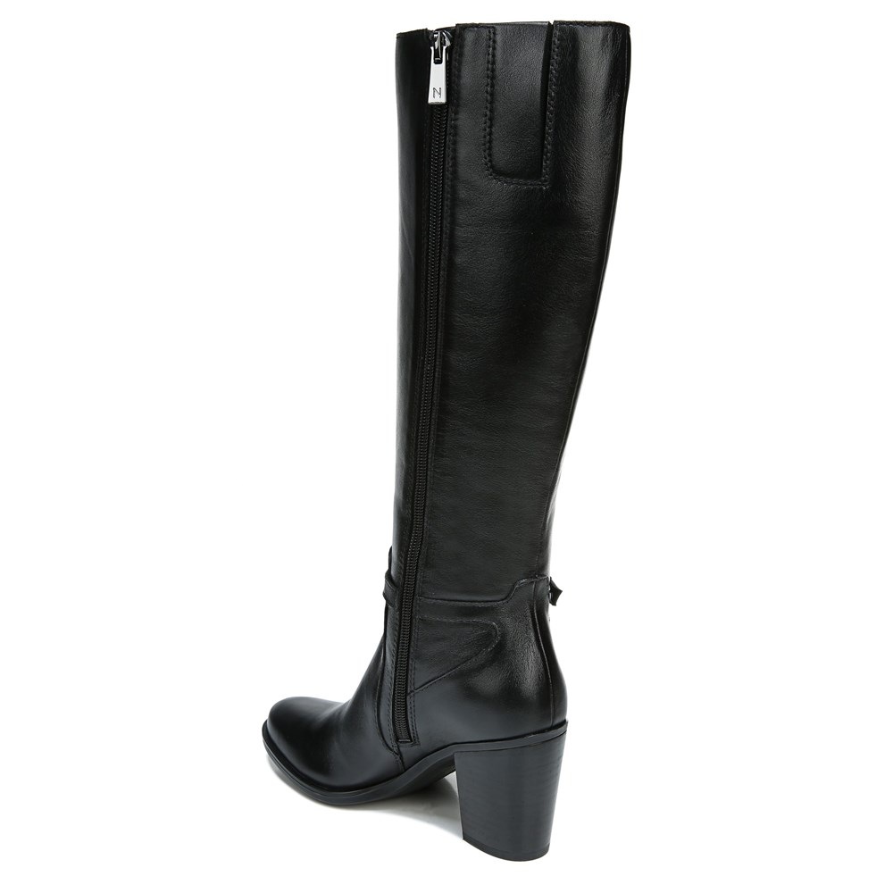 Naturalizer Kalina Narrow Calf Knee High Boot - Black Leather Naturalizer Kalina Narrow Calf Knee High Boot - Black Leather