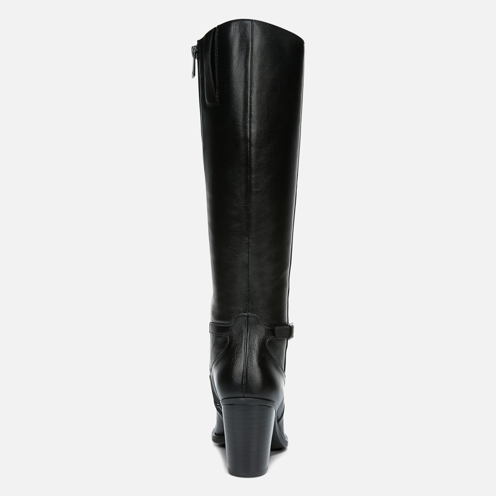 Naturalizer Kalina Narrow Calf Knee High Boot - Black Leather Naturalizer Kalina Narrow Calf Knee High Boot - Black Leather