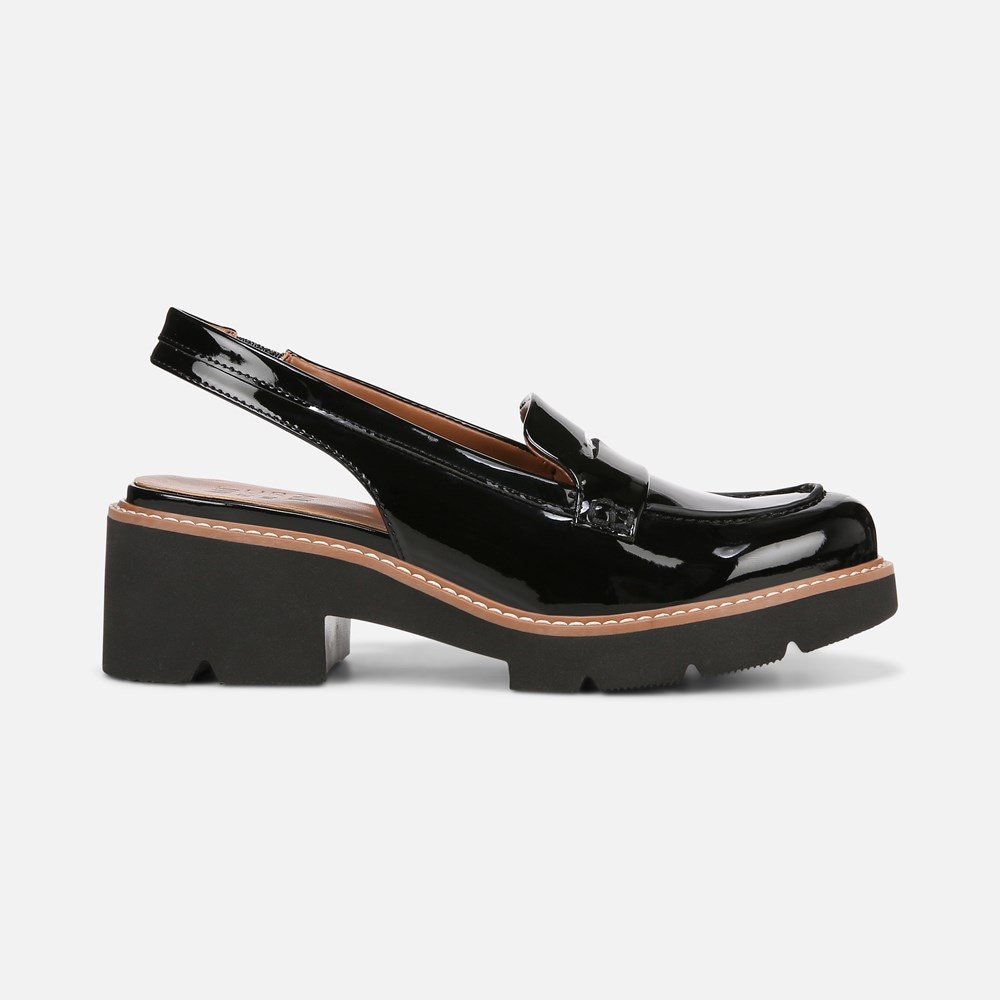 Naturalizer Darry Lug Sole Slingback Loafer - Black Patent Naturalizer Darry Lug Sole Slingback Loafer - Black Patent