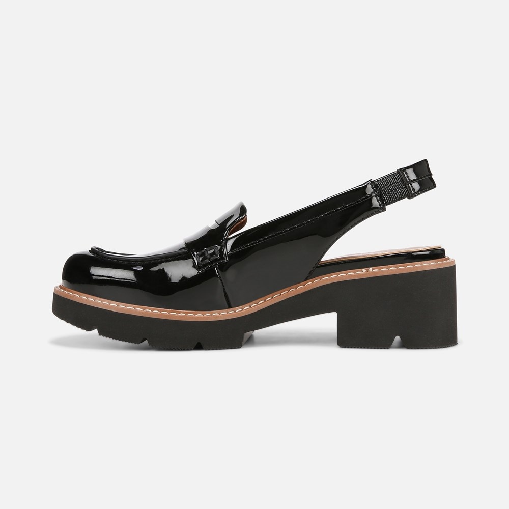 Naturalizer Darry Lug Sole Slingback Loafer - Black Patent Naturalizer Darry Lug Sole Slingback Loafer - Black Patent