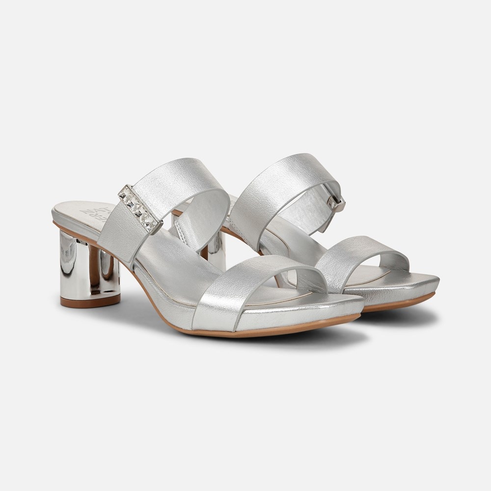 Naturalizer Ida 2 Dress Sandal - Silver Faux Leather