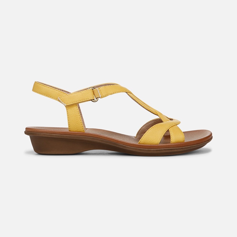 Naturalizer SOUL Solo Sandal - Yellow Faux Leather Naturalizer SOUL Solo Sandal - Yellow Faux Leather