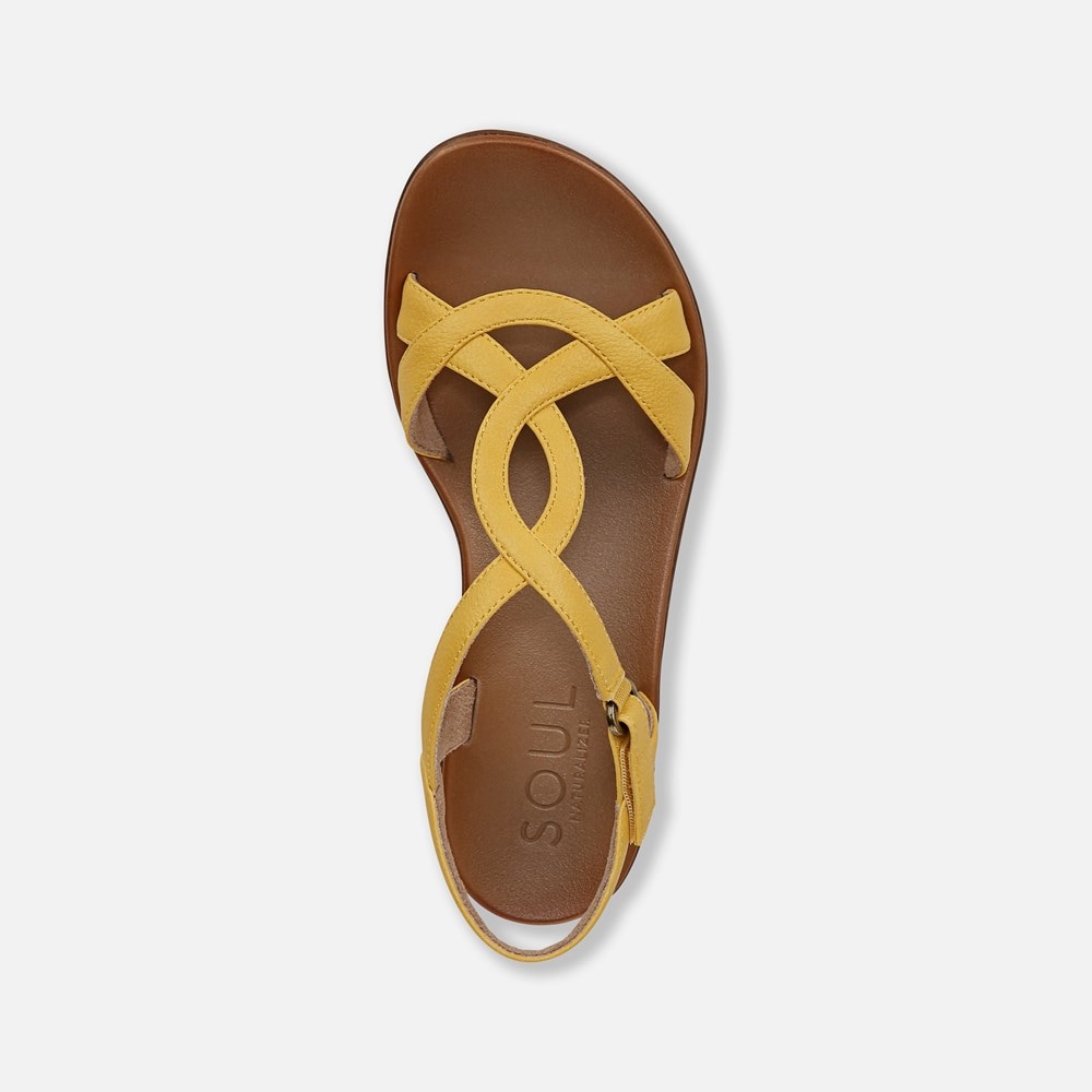 Naturalizer SOUL Solo Sandal - Yellow Faux Leather Naturalizer SOUL Solo Sandal - Yellow Faux Leather