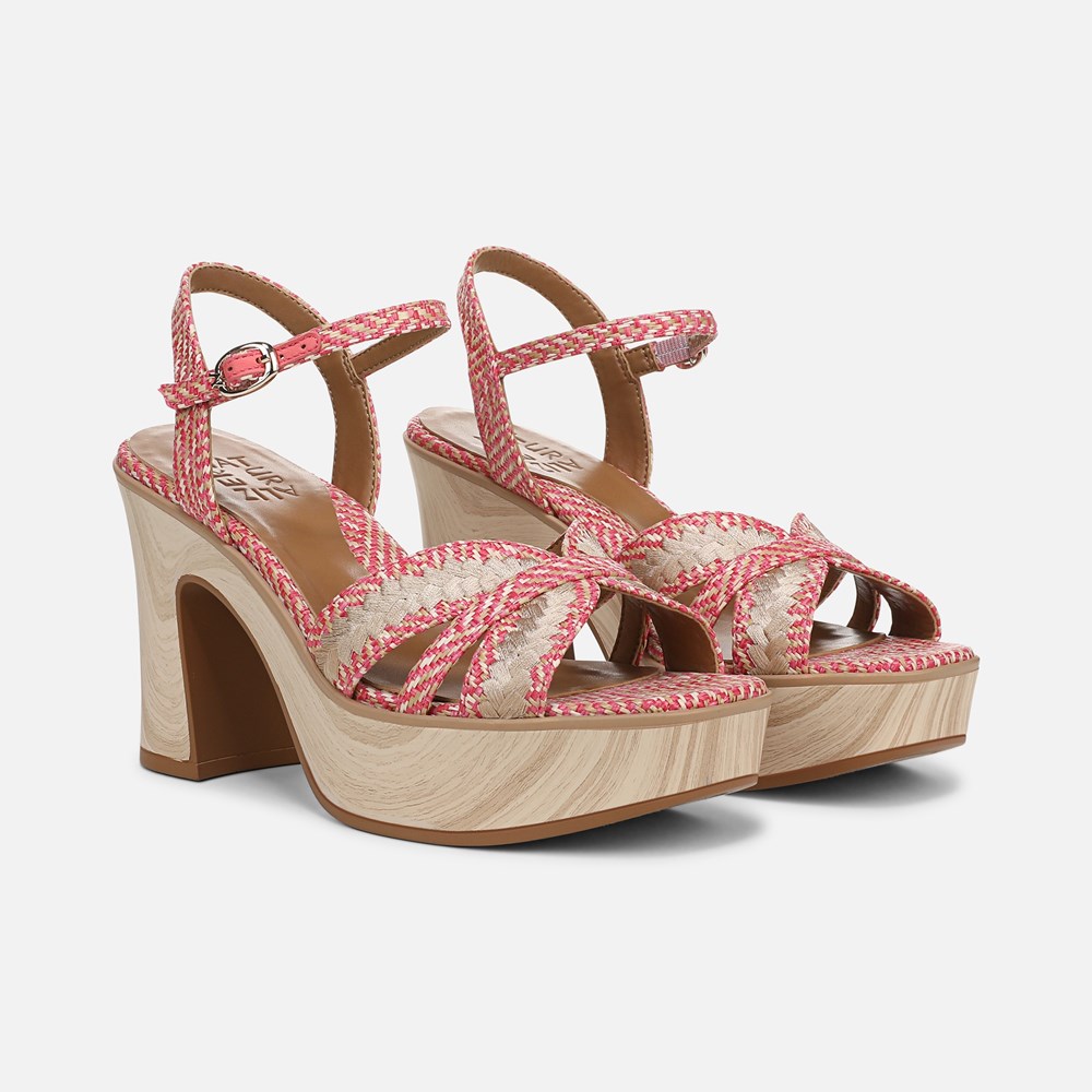 Naturalizer Katalina Platform Sandal - Pink Weave Fabric