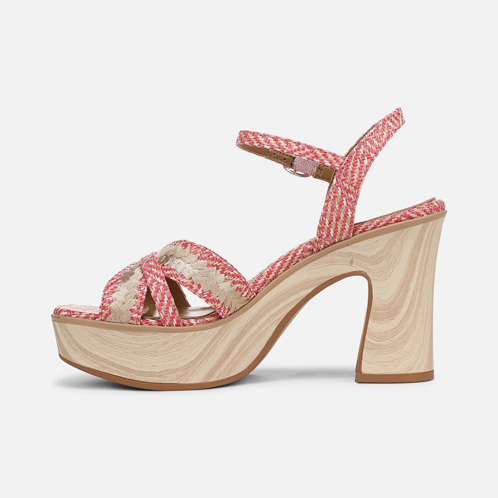Naturalizer Katalina Platform Sandal - Pink Weave Fabric