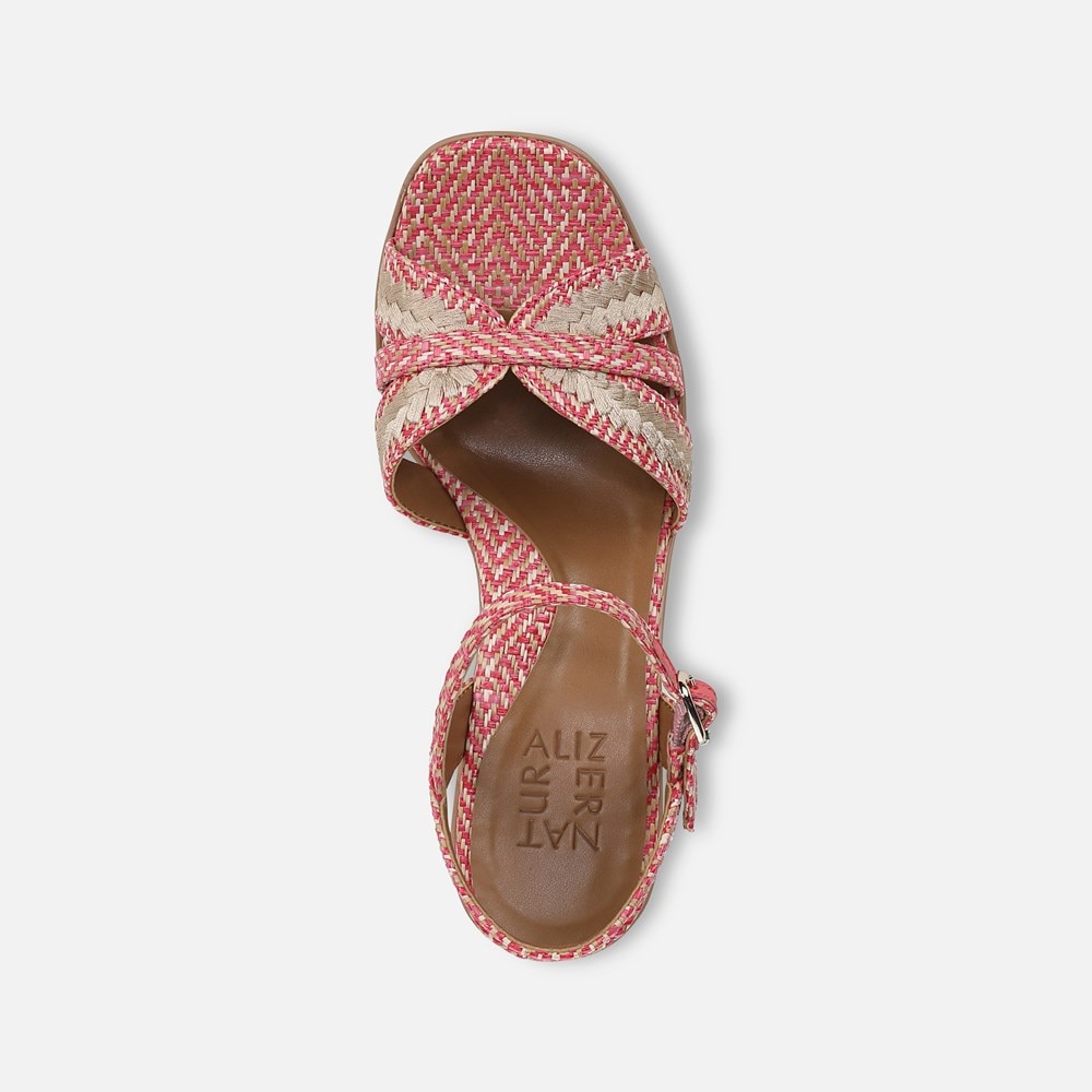 Naturalizer Katalina Platform Sandal - Pink Weave Fabric